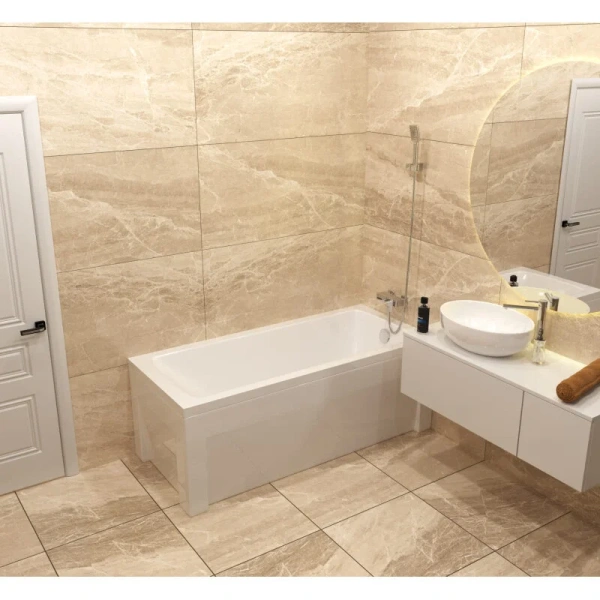 Ванна акриловая Timo Ritta 160x70 см белая RITTA1670 (детальная фотография), современныe, hi-tech