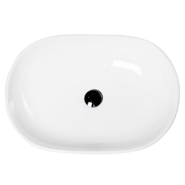 Раковина BelBagno 60 см накладная белая глянцевая BB1084 (детальная фотография), накладные (на столешницу)