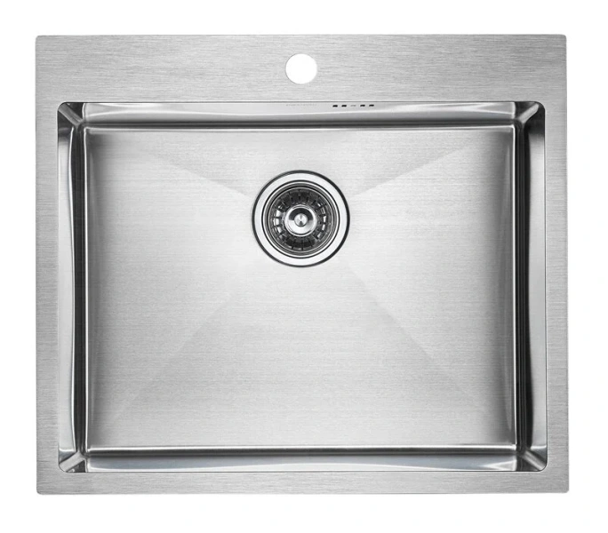 Мойка для кухни Paulmark Brim PM215951 59 см из нержавеющей стали (детальная фотография)