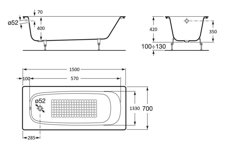 Схема (детальная фотография), без гидромассажа, недорогие, маленькие