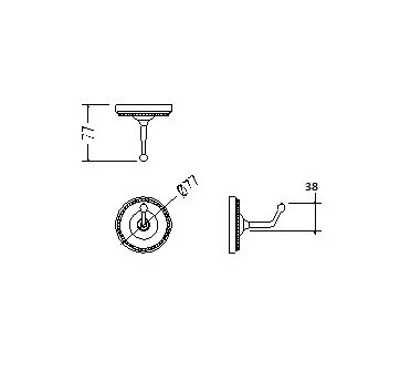 Крючок для ванной, цвет хром, Devon&Devon Antique Georgian 1ADY85CR (детальная фотография), по запросу