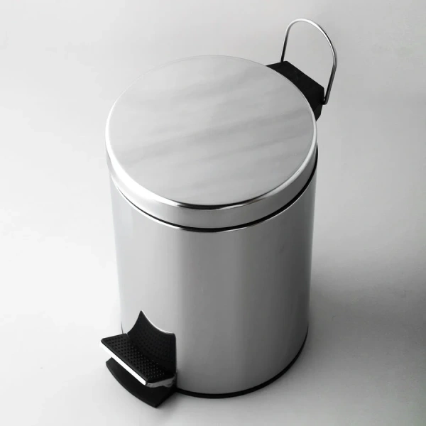 Мусорное ведро WasserKRAFT хром K-635 (детальная фотография), хром