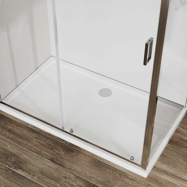 Душевой уголок Vincea City 110х90 см хром стекло прозрачное VSR-5CT9011CL (детальная фотография), хром