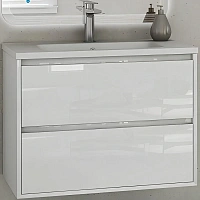 Тумба под раковину подвесная Cezares Glass 100 см белый глянец