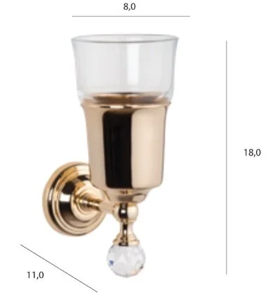 Стакан, цвет хром, Tiffany World Crystal TWCR109cr-sw (детальная фотография) index_1