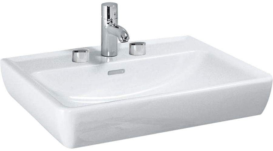 Раковина Laufen Pro 60 см с 3 отверстиями для смесителя 8.1895.2.000.108.1 (детальная фотография)