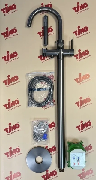 Смеситель для ванны Timo Saona черное золото 2310/18Y-CR (детальная фотография), современные, hi-tech