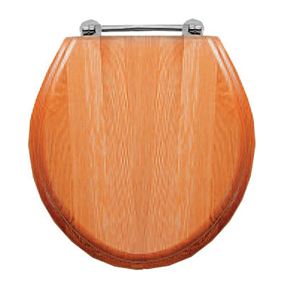 Сиденье для унитаза, массив дуба светлого цвета, фурнитура светлое золото, Devon&Devon IBSEQUEET (детальная фотография)