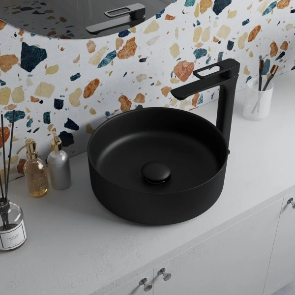 Донный клапан IDDIS Optima Home черный матовый OPHBM00i88 (детальная фотография) index_1