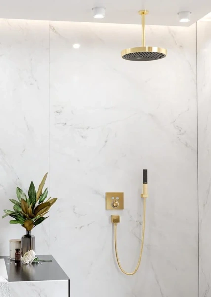 Лейка для душа Hansgrohe Rainfinity полированное золото 26866990 (детальная фотография), современные, hi-tech