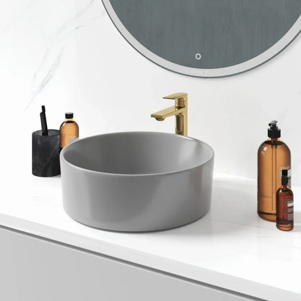 Раковина Grossman GR-3013 40 см накладная (детальная фотография), в форме чаши, круглой формы