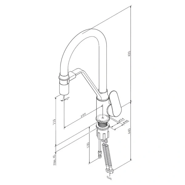 Смеситель для питьевой воды Am.Pm Like черный, бежевый F8007826 (детальная фотография), для питьевой воды с фильтром