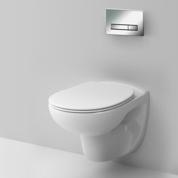 Унитаз с инсталляцией Am.Pm Sense с сиденьем микролифт и клавишей IS30251.741700 (детальная фотография), с инсталляцией