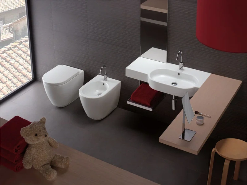 Раковина подвесная Hatria Area 80х45 см Y0UP01 (детальная фотография), подвесные, накладные (на столешницу) index_1