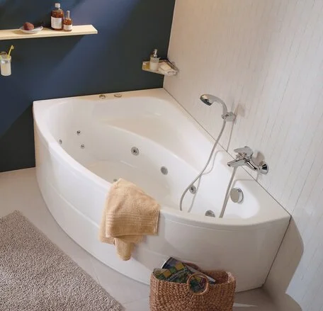 Ванна акриловая Santek Гоа 150х100 левосторонняя (детальная фотография), асимметричные