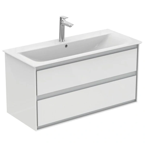 Тумба с раковиной подвесная Ideal Standard Connect Air E0821 100 см с 2-мя ящиками (детальная фотография)