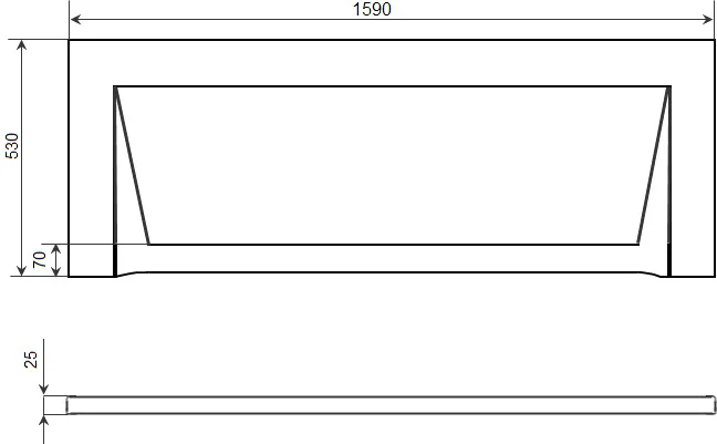 Фронтальная панель Timo 159x53 см белая FP16S (детальная фотография), в наличии