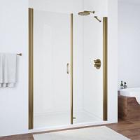 Душевая дверь профиль бронза стекло прозрачное Vegas-glass