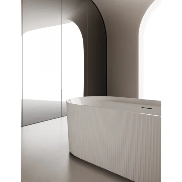 Ванна акриловая Abber 170x80 см овальная AB9444MW (детальная фотография), без гидромассажа, большие