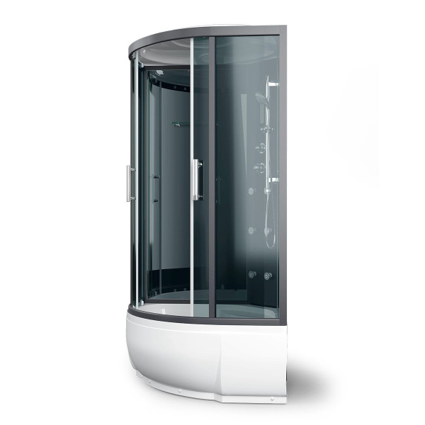 Душевая кабина, высокий поддон, Erlit Eclipse ER 5710TP-C24 100 ER5710TP-C24 (детальная фотография), с высоким, глубоким поддоном, глубокий поддон