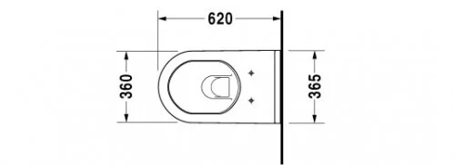 Унитаз подвесной Duravit Starck 3 2226090000 (детальная фотография), без бачка, со скрытым бачком