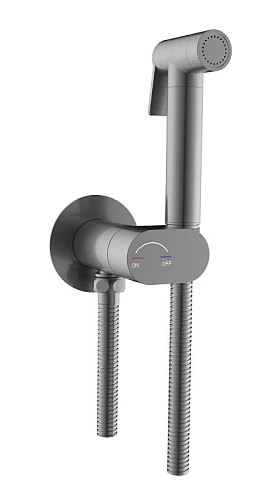 Гигиенический душ со смесителем RGW Shower Panels SP-213Gr серый Brush - фото 4
