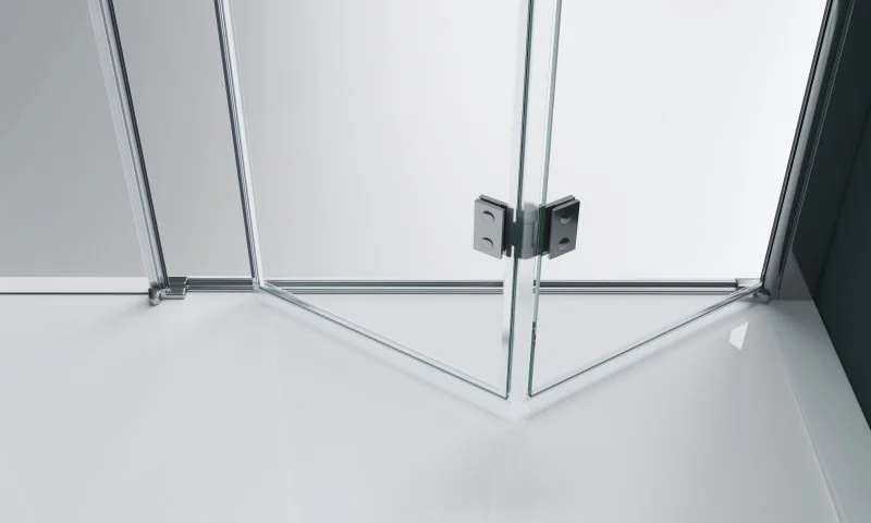 Душевая дверь в нишу BelBagno Albano 130 см с прозрачным стеклом ALBANO-BS-13-30+100-C-Cr (детальная фотография), нет в наличии