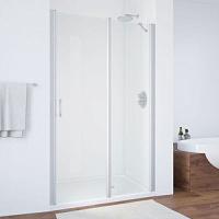 Душевая дверь профиль матовый хром стекло прозрачное Vegas-glass