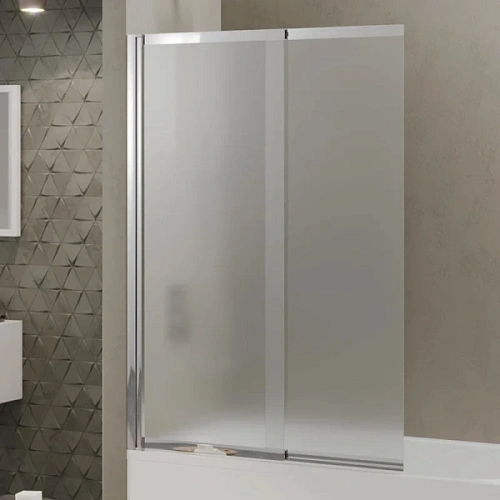 Шторка для ванны Berges River S Slider 98х145 см матовое стекло, профиль хром - фото 2