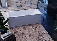 Ванна акриловая Акватек Либра 150x70 см с фронтальным экраном, слив слева