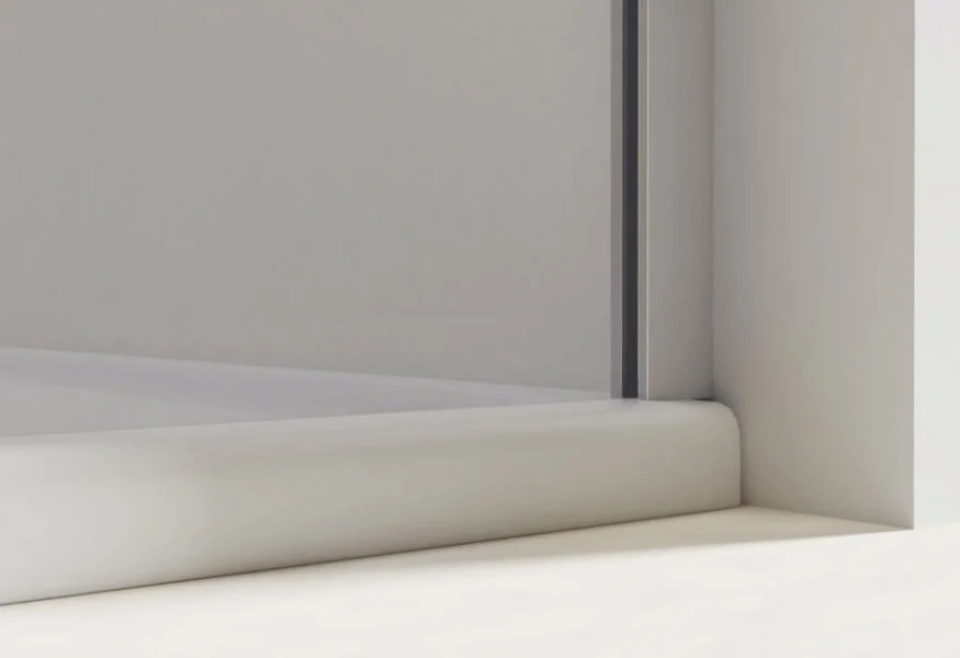 Душевая дверь в нишу Vincea Extra 100 см профиль черный, стекло прозрачное VDP-1E9010CLB (детальная фотография), распашные