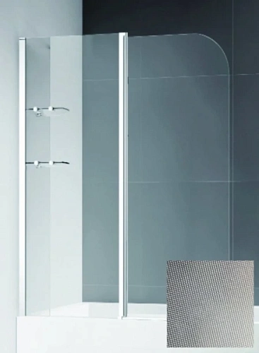 Шторка для ванны Cezares Eco 120х140 см левая, рифленое стекло Punto - фото 2