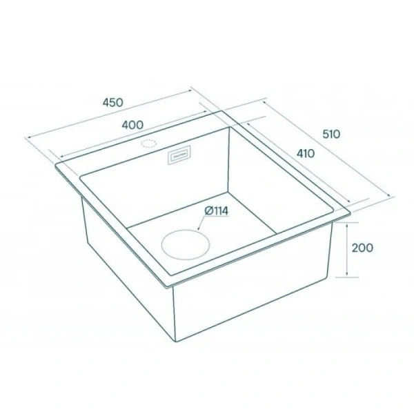 Мойка для кухни Paulmark Neckar 45 см брашированное золото PM804551-BG (детальная фотография), врезные