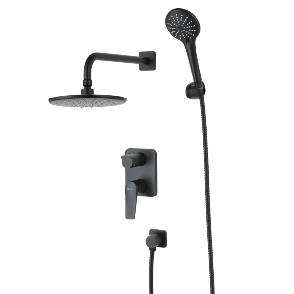 Душевой комплект Lemark Bronx черный LM3729BL (детальная фотография)