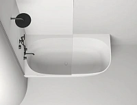 Ванна из искусственного камня Salini Sofia Corner Left 170x85 см белая глянцевая