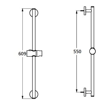 Штанга для душа Ideal Standard IdealRain хром B9420AA (детальная фотография), штанги для душа