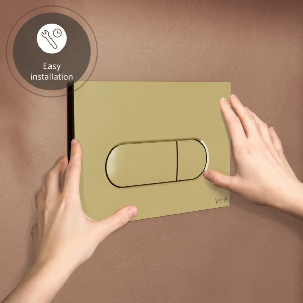 Клавиша смыва VitrA Root Round золото 740-2224 (детальная фотография), механические