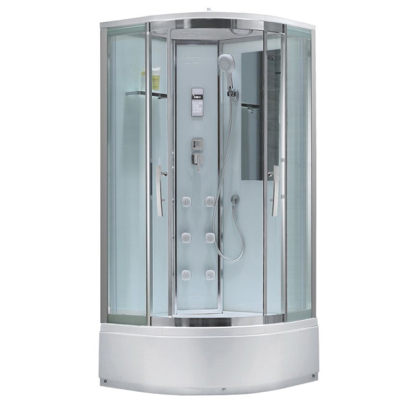 Душевая кабина Black&White Galaxy G5503 100x100 см профиль хром 5503100 (детальная фотография)