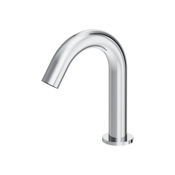 Смеситель для раковины Damixa Scandinavian Pure хром 360290000 (детальная фотография), округлая форма, сенсорные от батареек, сенсорные от сети 220 вольт