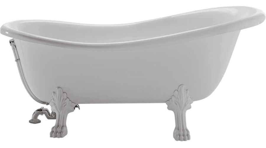 Ванна, цвет ножек белый, цвет внутри белый, цвет снаружи белый, Globo Paestum PA101 (детальная фотография)