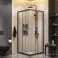 Душевой уголок Am.Pm Gem S 90x90 см с душевой стойкой