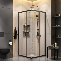 Душевой уголок Am.Pm Gem S 90x90 см с душевой стойкой