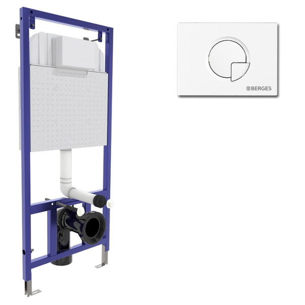 Инсталляция для унитаза Berges Novum клавиша R4 Soft Touch белая 040224 (детальная фотография)