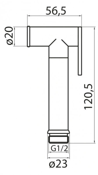 Гигиенический душ Cezares хром CZR-ID2-01 (детальная фотография), хром