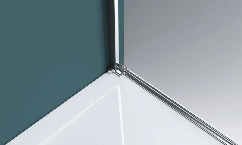 Душевая дверь в нишу BelBagno Kraft 80 см прозрачное стекло правая KRAFT-B-12-60/20-C-Cr-R (детальная фотография), хром