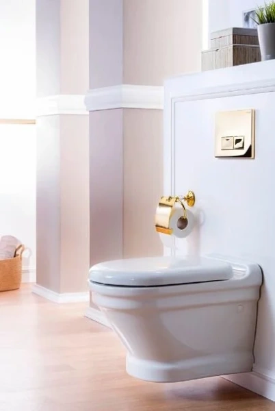 Унитаз подвесной Creavit Antik белый AN320-11CB00E-0000 (детальная фотография), без бачка, со скрытым бачком