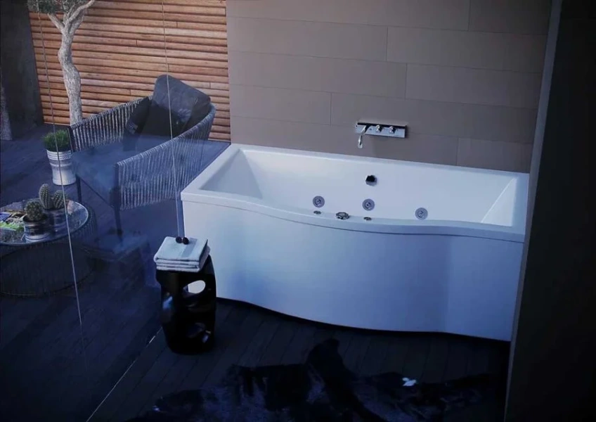 Ванна акриловая Акватек Гелиос 180x90 см с фронтальным экраном GEL180-0000067 (детальная фотография), акриловые