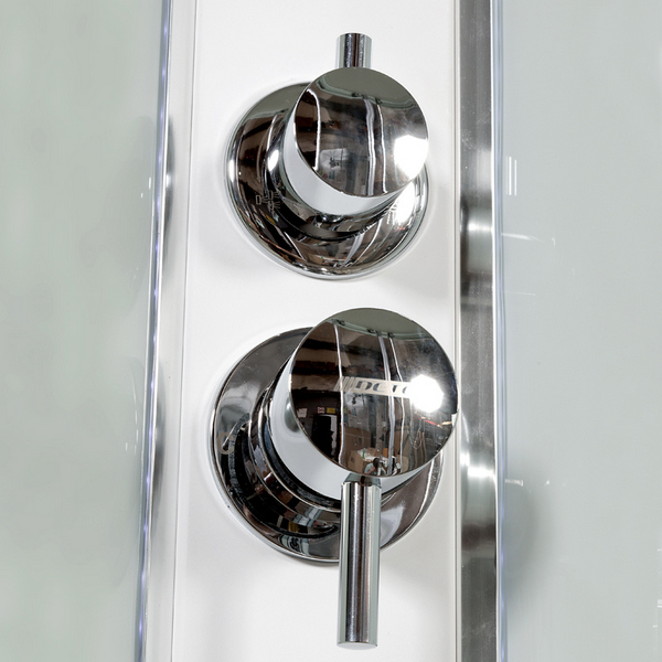 Душевая кабина Deto A 100х100 см с led подсветкой и гидромассажем A01LED+GM (детальная фотография), 100х100