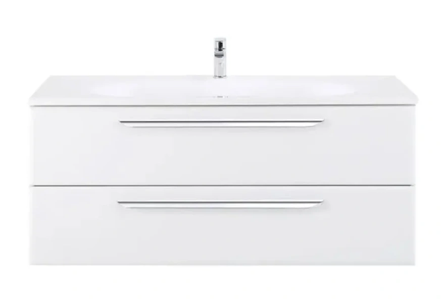 Тумба под раковину подвесная Cezares Eco 90 см bianco lucido ECO-900-2C-SO-BL (детальная фотография)