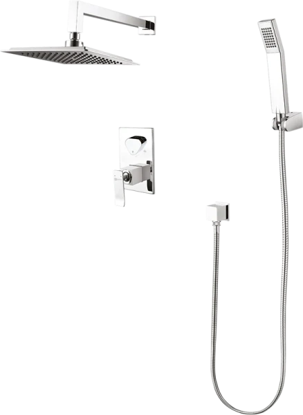 Душевой комплект Lemark Contest хром/белый LM5829CW (детальная фотография)